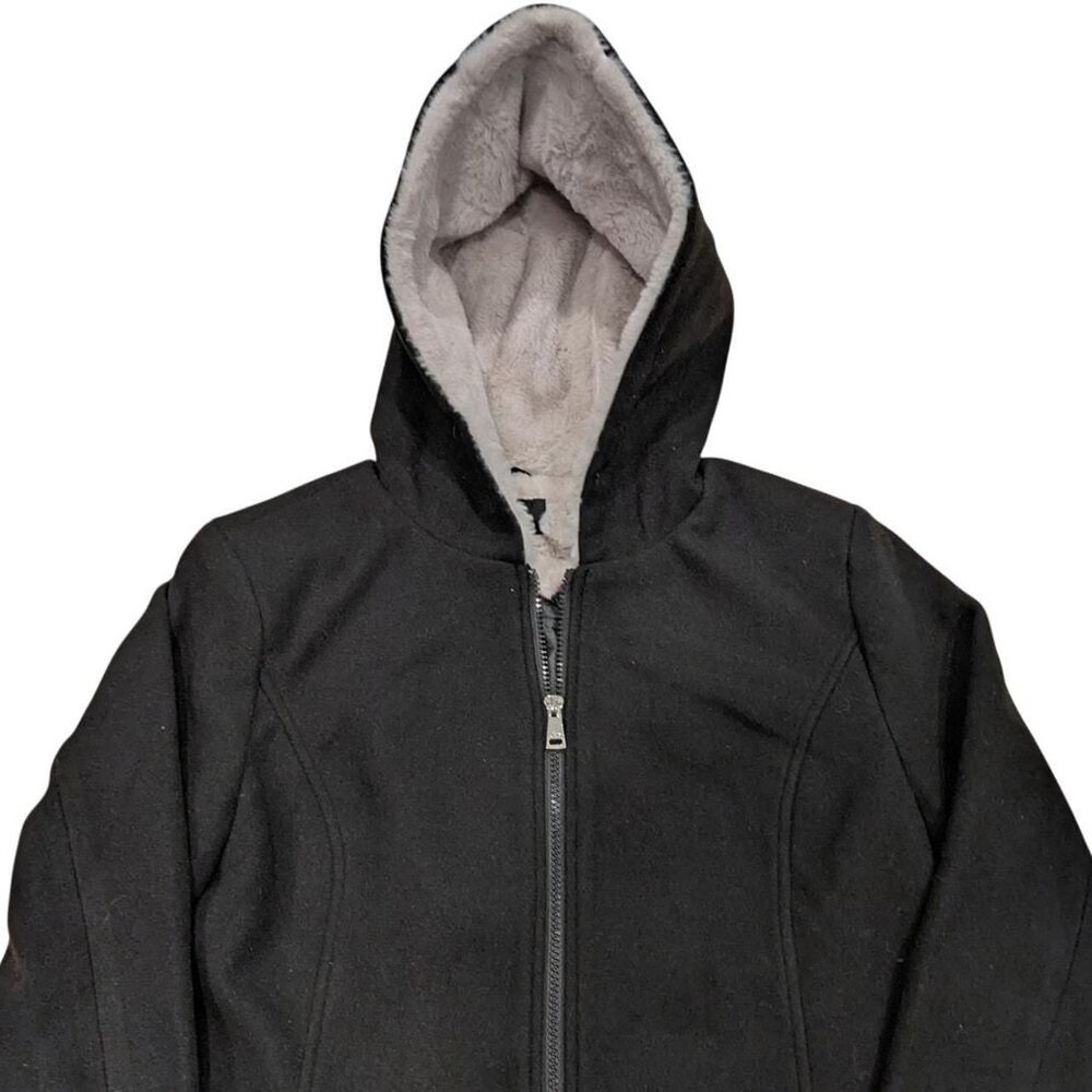 New Jones New York Signature Hooded Jacket Black Full Zip Women’s M Classic - Picture 2 of 10
